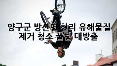 ✨ 양구군 방산면 현리 유해물질 제거 청소, 꿀팁 대방출! 🏡